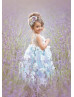 Lavender Flower Girl Dress With Draped Pearls